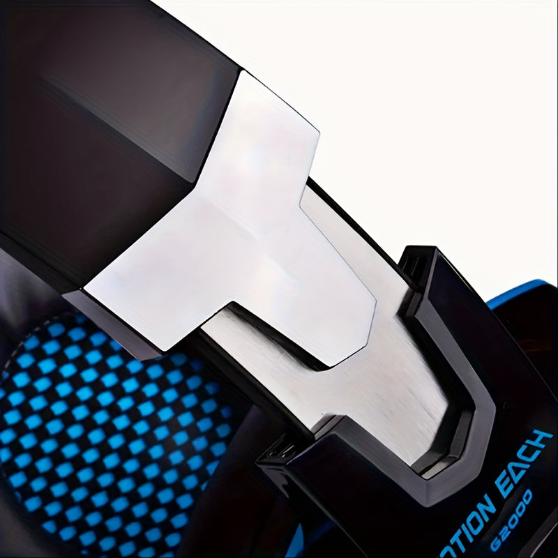 FUNINGEEK G9000 Gaming Headset with LED Lights & Microphone - Noise-Cancelling Surround Sound, Soft Memory Earmuffs for PC/PS5, Compatible with Xbox/XPS, Condenser Mic, Anime/Movie Gameplay, Tangle-Free Cable, Volume Control